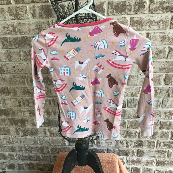 Mini Boden Shirt Girls Size 8 Year Llama Rocking Horse Teapot Bear Long… - Picture 10 of 11